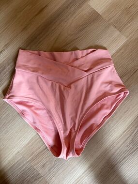 aerie Coral High-Rise Swim Bottoms